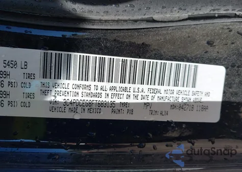 2015 Dodge Journey R/T из США, поврежденный, VIN 3C4PDCEG8FT683135